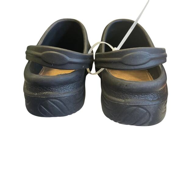 Black leather clogs with rubber size 10 - Picture 3 of 3